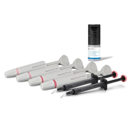 Neo Spectra ST - промонабор (HV A2 - 2 уп, HV A3 - 2 уп, Flow A2 - 1 уп, адгезив 4 мл) Dentsply