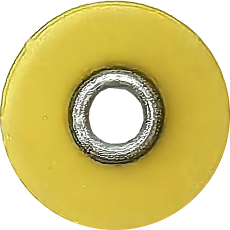 полир диск шлифовальный kagayaki roundflex супермягкий т (желтый) d 9.5мм  50шт (втулка металл)