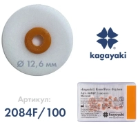 полир диск шлифовальный "kagayaki roundflex" мягкий (оранж) d=12.6мм - 100шт (без дискодержателей)