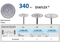 h340220 диск алмазный -  ø 22мм - двухсторонний алмазная крошка по краю, horico