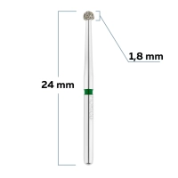 fg697g018 бор алмазный fg - шар хирургическая длина - 018 зеленый, horico