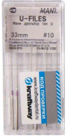 u-files - дрильборы для работы с уз приборами 33мм, №10, 6шт, mani