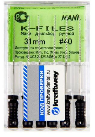 K-Files 31 мм, №40, 6шт (MANI)
