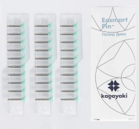 полир "kagayaki ensmart pin" - диск зелёный (силикон) µ 70 - держатель из нержавеющей стали, 30шт/уп
