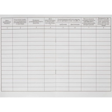 журнал контроля концентраций рабочих растворов дезинфицирующих средств (16 страниц) винар