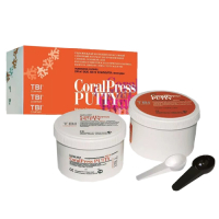 коралпресс/coralpress putty набор стоматологический слепочный голубой 2*300мл (465 гр) s&c polymer