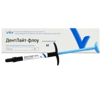 дентлайт флоу a2 (высоковязкий) светоотверждаемый текучий композит (2 г) владмива